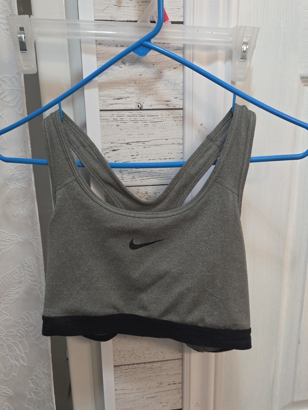 Nike Gray Sports Bra with Black Band